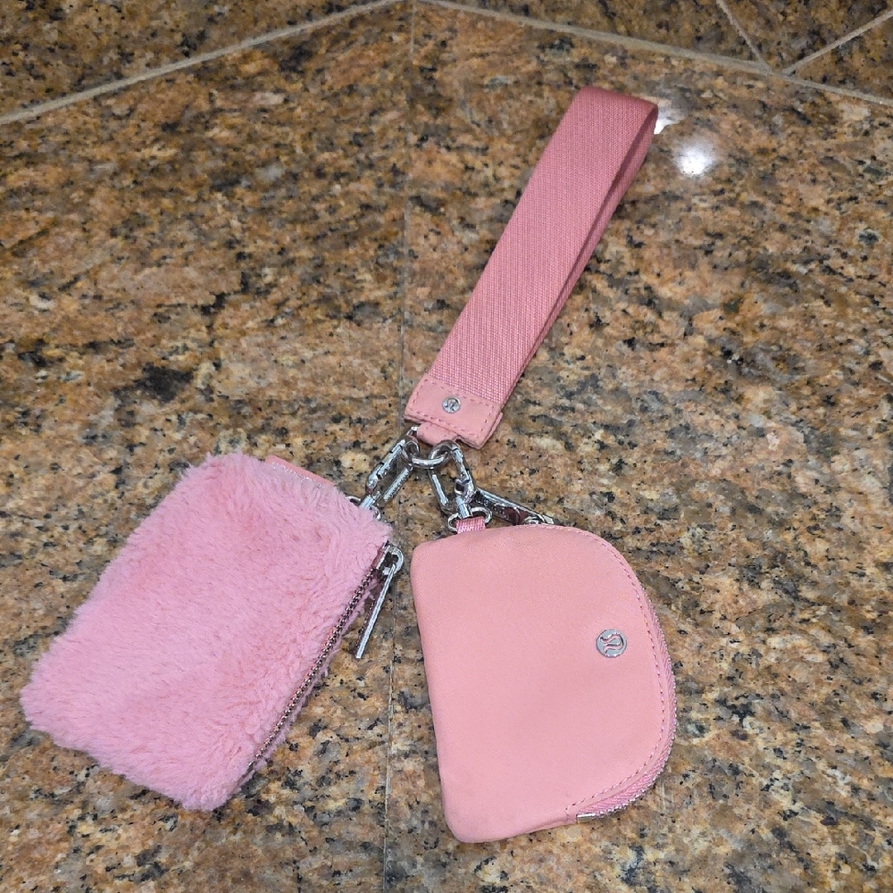 Lululemon Pink Dual Pouch Wristlet